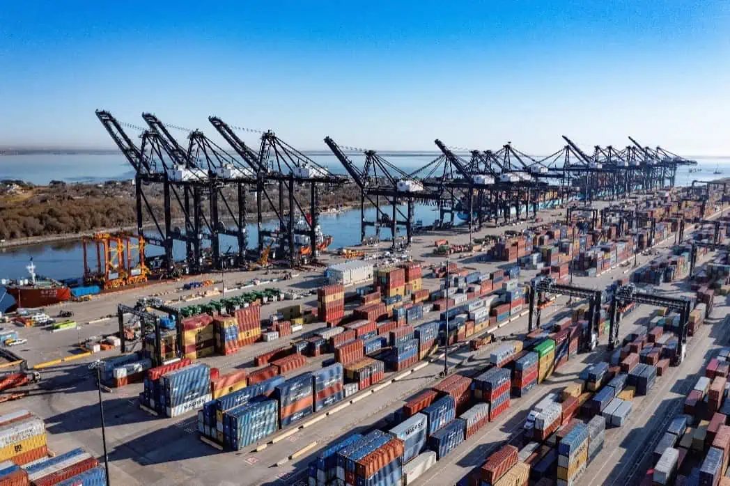 Container yard at Port Houston