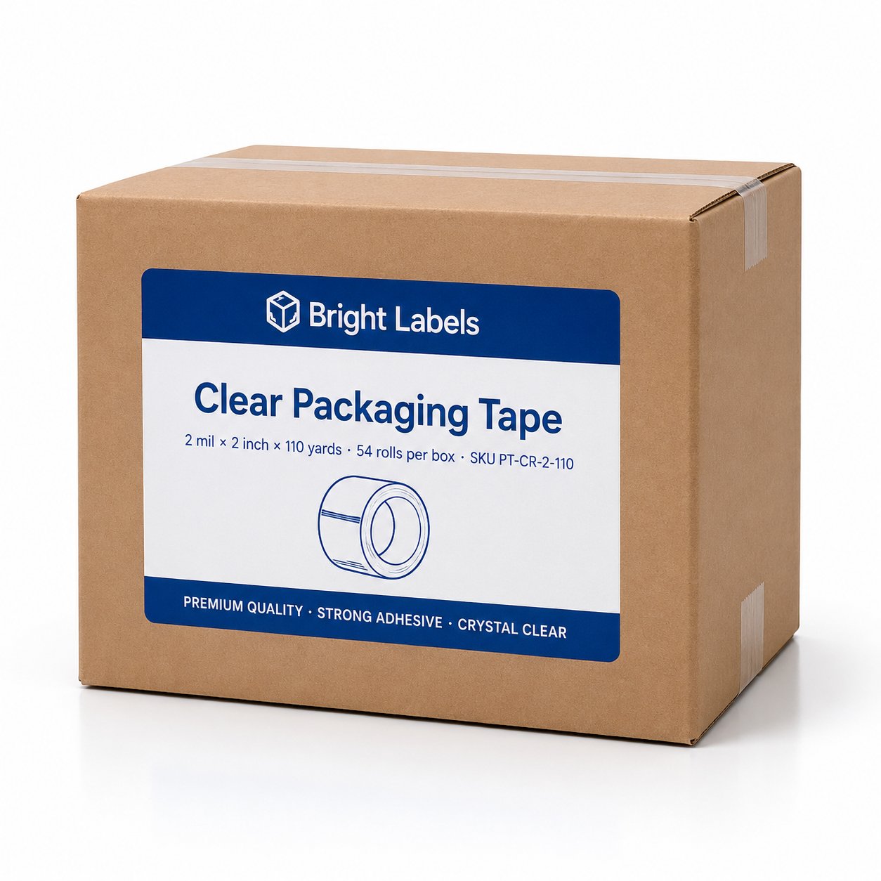 Closed Bright Labels Clear Packaging Tape box