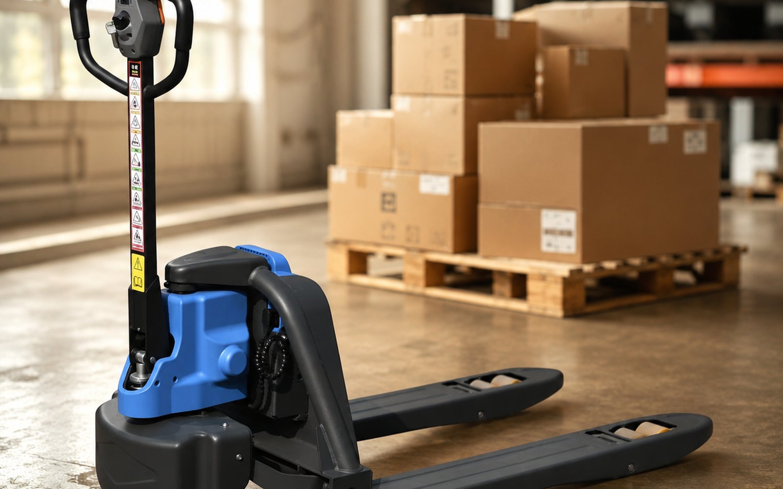 CBD20-ZLI Electric Pallet Jack 2T Walkie Lithium — in warehouse