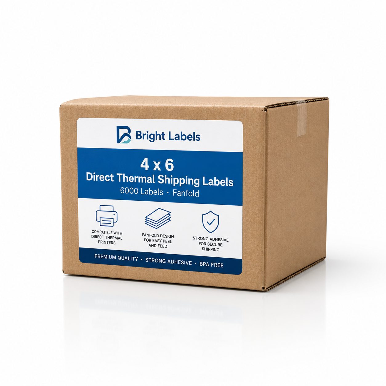 Bright Labels 4x6 Direct Thermal Shipping Labels — Box