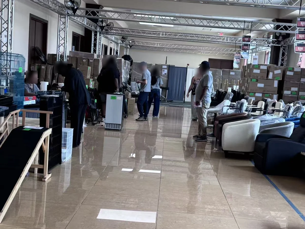 The checkout counter on day one of the September 2026 pop-up sale
