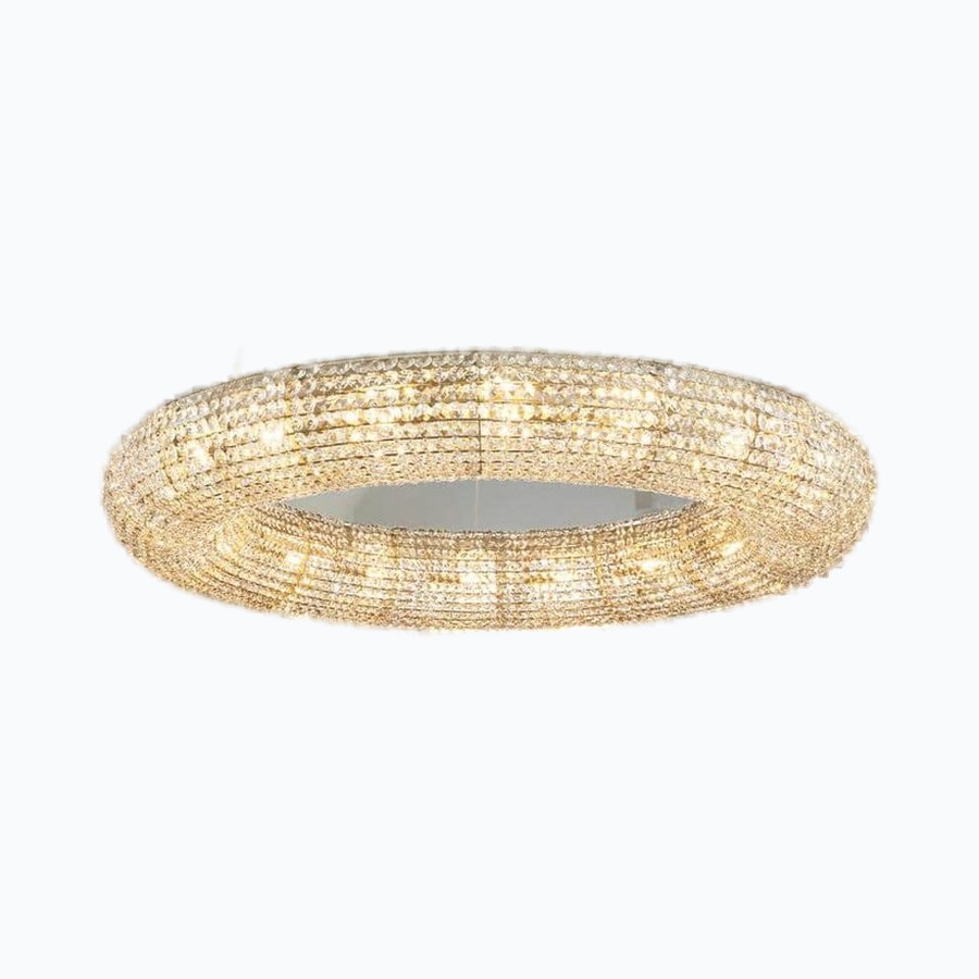 18-Light Crystal Halo Chandelier
