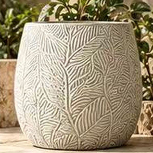 Leaf Pattern magnesium oxide planter