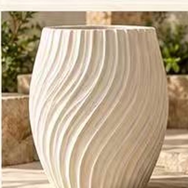 Wave Texture magnesium oxide planter