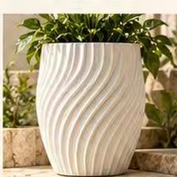 Wave magnesium oxide planter